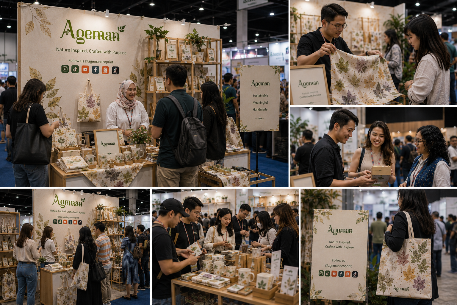 Ageman booth pameran dan event ecoprint